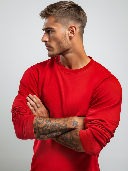 Férfi Melegítő Felső Piros OZONEE JS/2001-10Z