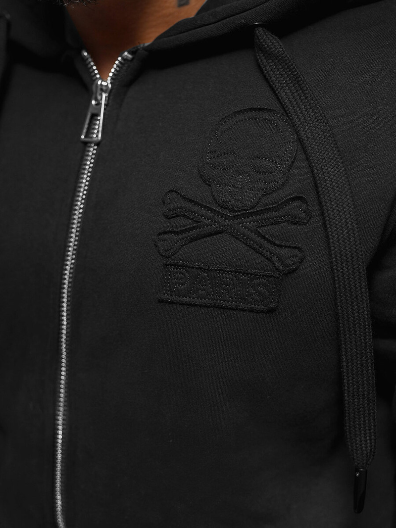 Férfi kapucnis pulóver Fekete OZONEE NB/MF2003