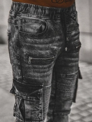 Férfi Nadrág Jogger Fekete OZONEE NB/MP0112N