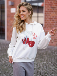 Női kapucnis pulóver Fehér OZONEE JS/8B856/1