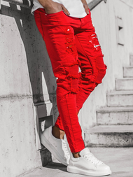 Férfi farmer nadrág Piros OZONEE T/82015