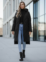 Női téli kabát fekete OZONEE JS/5M3168/392Z