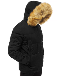 Férfi téli kabát fekete OZONEE JD/336