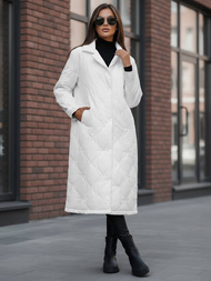 Női téli kabát fehér OZONEE JS/5M3177/281Z