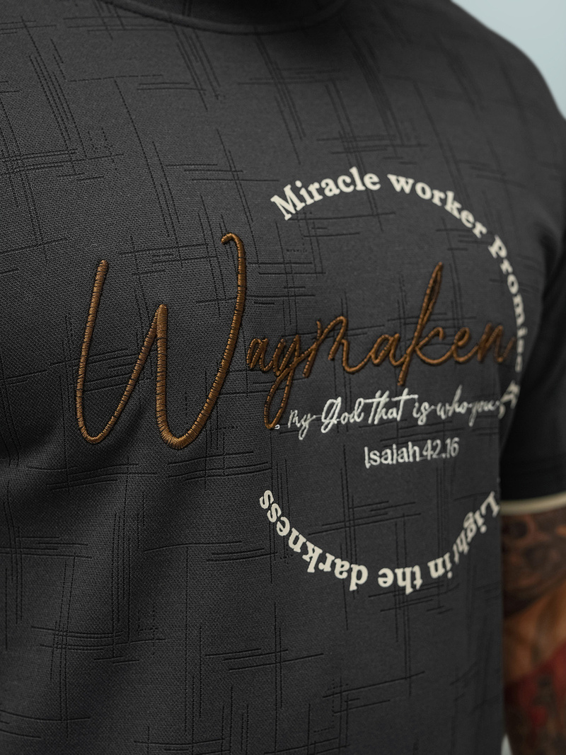 Férfi Póló Fekete OZONEE O/QQ1535