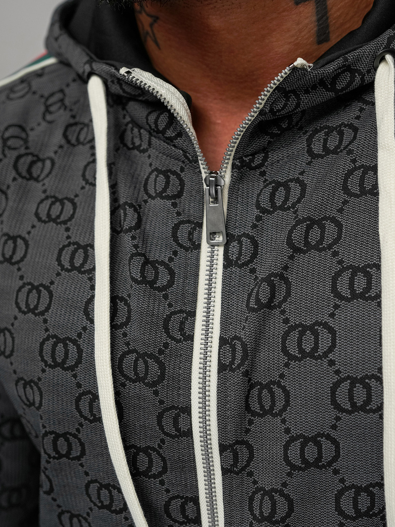 Férfi melegítő együttes fekete OZONEE O/FF5111AB