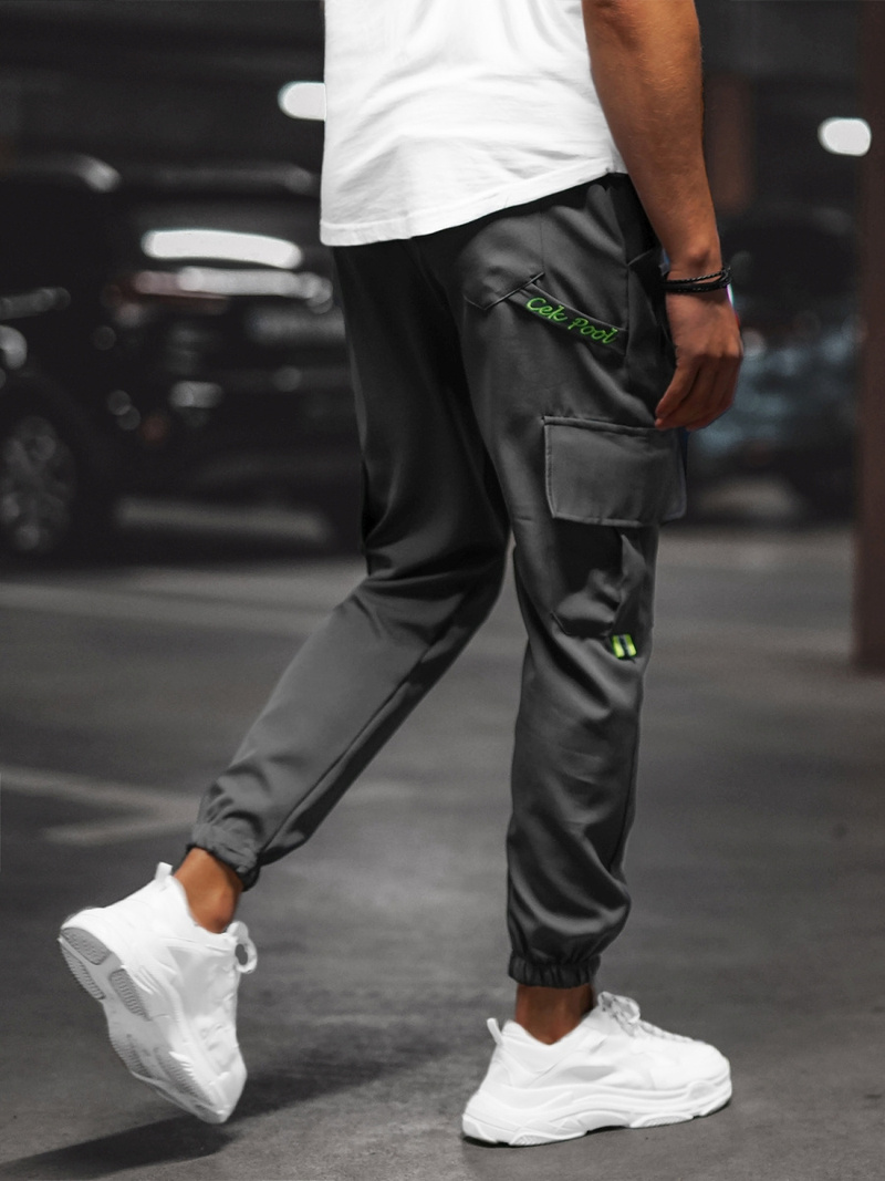 Férfi chino nadrág grafit OZONEE O/CP149Z