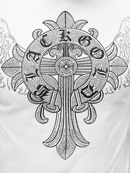 Férfi Póló Fehér OZONEE NB/MT3037Z