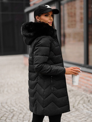 Női téli kabát fekete OZONEE JS/16M9121/392Z