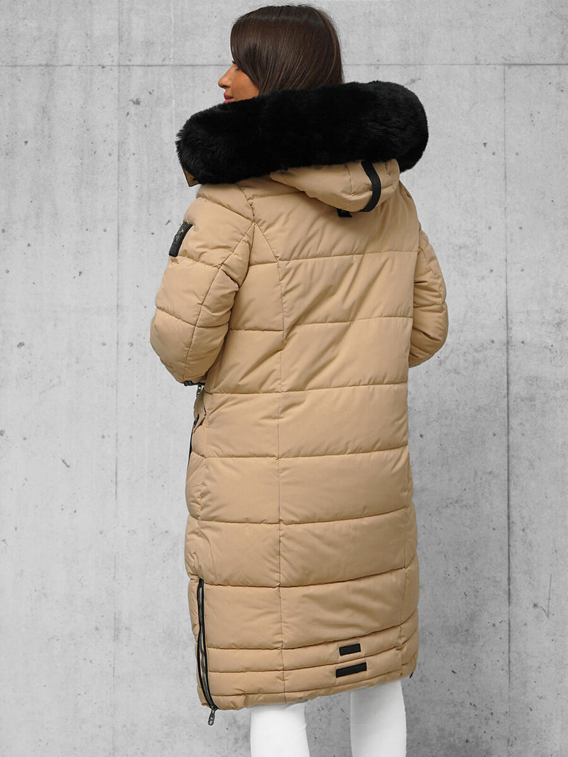 Női téli kabát bézs OZONEE O/W377