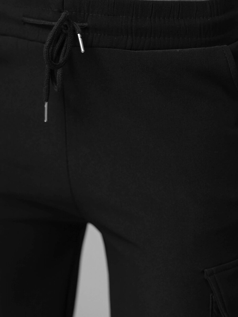 Női nadrágok fekete OZONEE JS/92K515/3