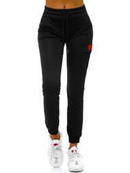 Női melegítőnadrág Fekete-piros OZONEE O/82320