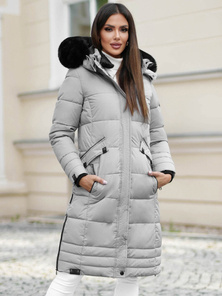 Női téli kabát szürke OZONEE O/W377Z