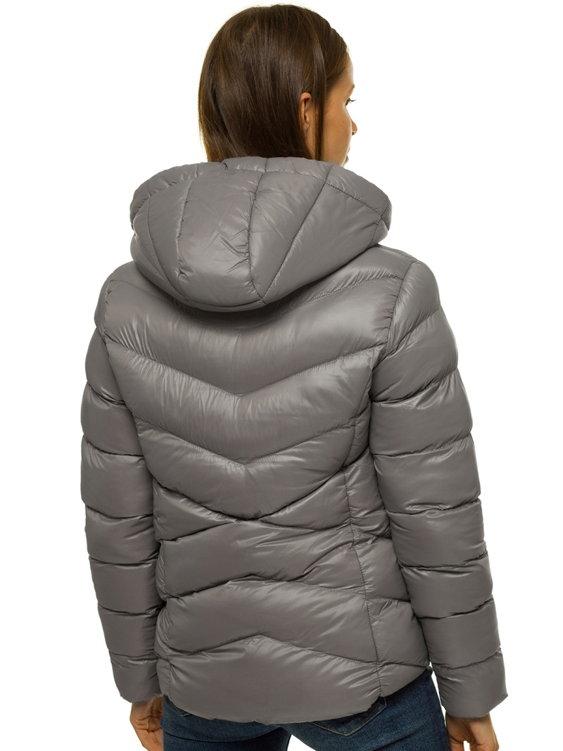 Női téli kabát Szürke OZONEE JS/M23066/4