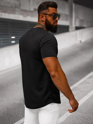 Férfi póló fekete-fehér OZONEE O/7776T