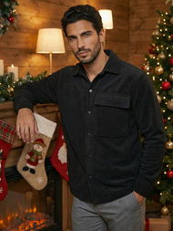 Férfi Ing Fekete OZONEE O/GOM23040Z