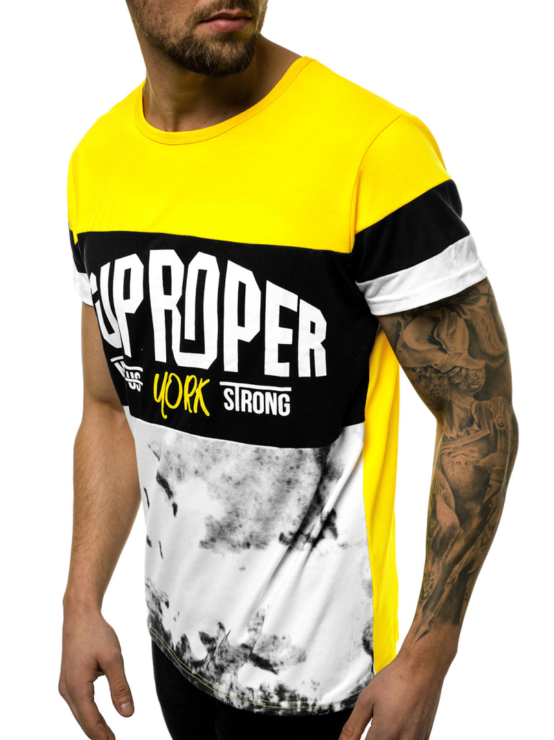 Férfi póló Sárga OZONEE JS/KS1974