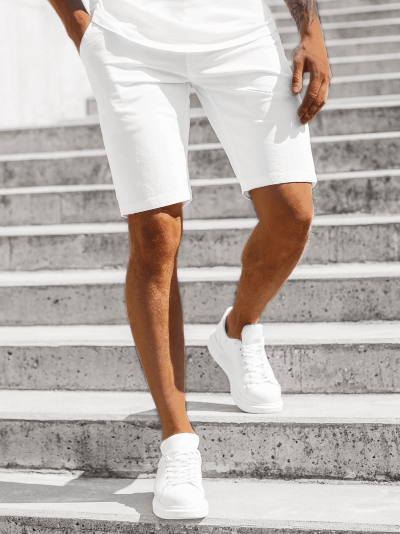 Férfi chino rövidnadrág Fehér OZONEE JB/JP1142