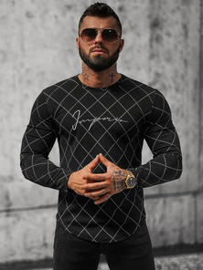 Férfi Pulóver Fekete OZONEE O/5919BZ