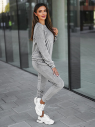 Női Melegítő Szett Velúr Szürke OZONEE O/8C1173/2