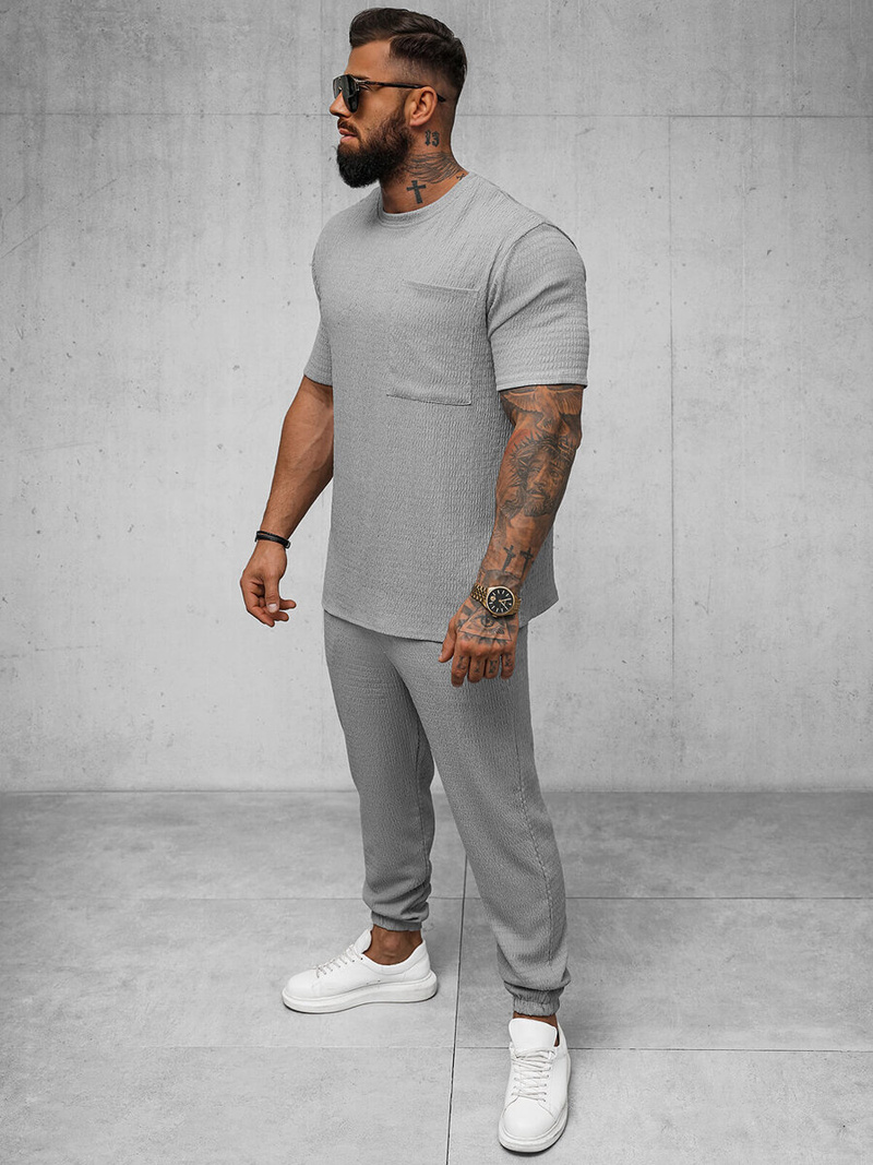 Férfi Póló Szürke OZONEE O/Y960T