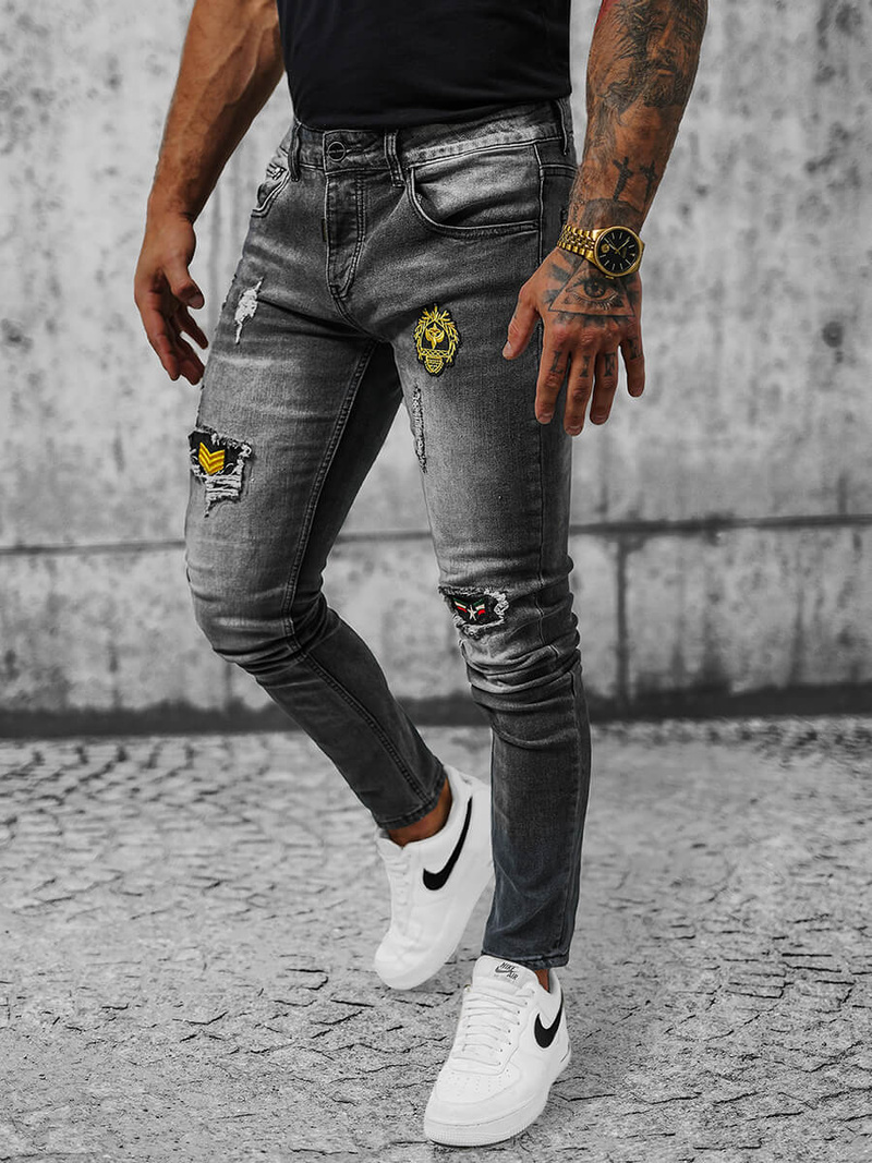 Férfi farmer nadrág szürke OZONEE NB/MP0167G