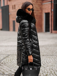 Női téli kabát fekete OZONEE JS/16M9100/392Z