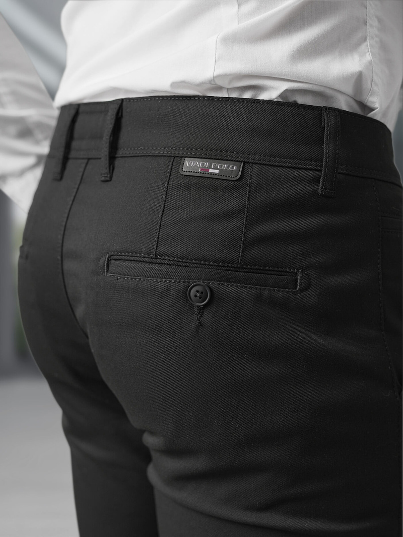 Férfi chino nadrág fekete OZONEE V/6545