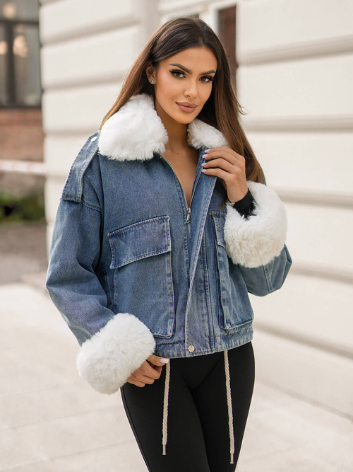 Női farmer dzseki kék OZONEE JS/11Z8219