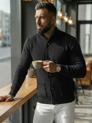 Férfi Pulóver Fekete OZONEE NB/MM6020/4Z