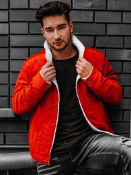 Férfi farmer dzseki narancs OZONEE JB/JP1179/3Z