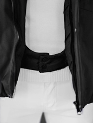 Férfi Steppelt Kabát Fekete-Szürke OZONEE JS/91M9903/92