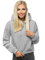 Női kapucnis pulóver Szürke OZONEE O/12102