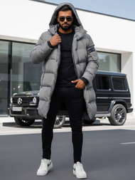 Férfi steppelt Kabát Szürke OZONEE O/M799Z