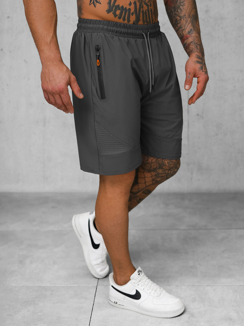 Férfi sport rövidnadrág grafit OZONEE JS/12K1801/5