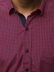 Férfi Ing Piros OZONEE B/K60Z