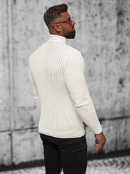 Férfi pulóver ecru OZONEE L/1539Z