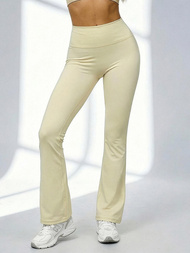 Női leggings széles lábakkal ecru OZONEE JS/17K570/1Z