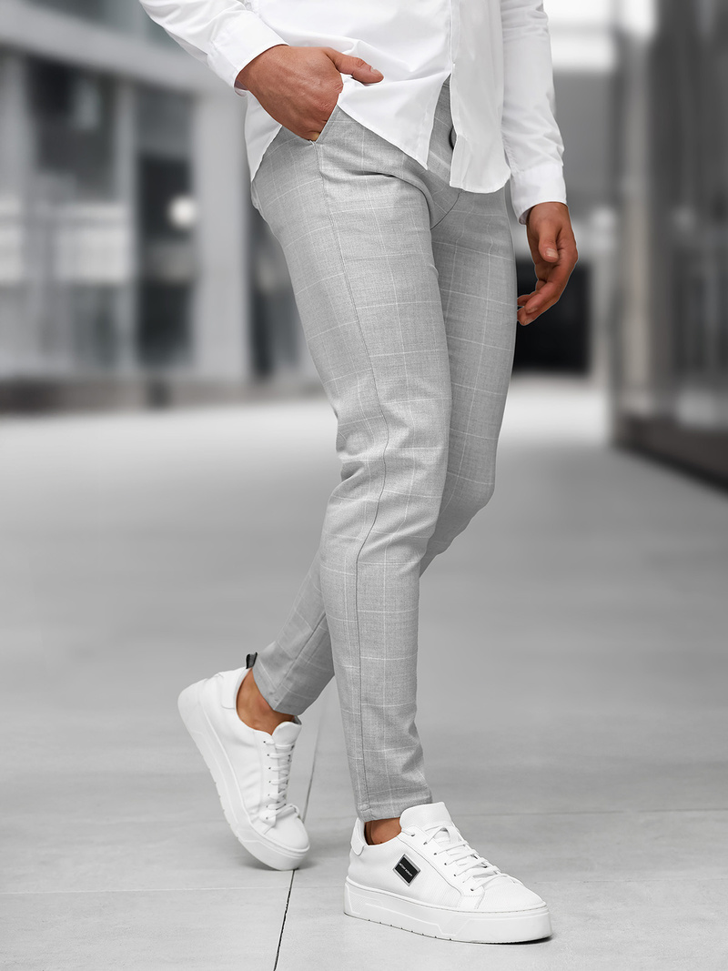 Férfi chino nadrág Szürke OZONEE DJ/5505Z