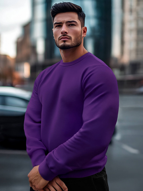 Férfi pulóver lila OZONEE JS/2001-10Z