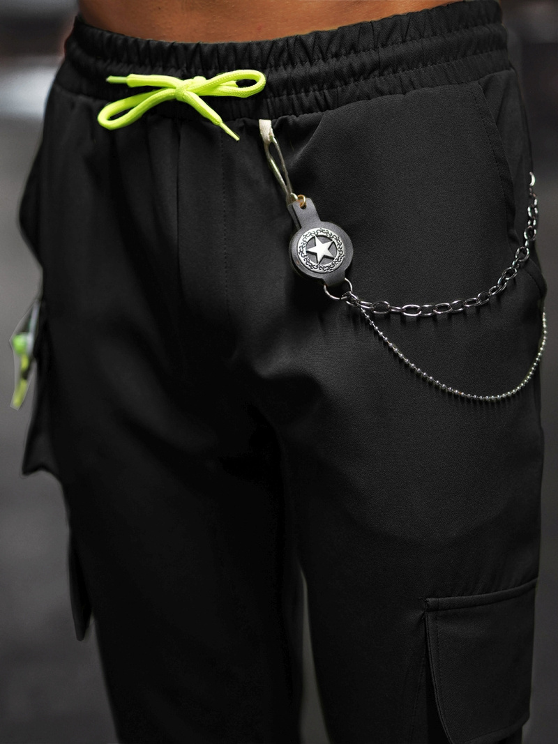 Férfi nadrág chino jogger fekete OZONEE O/CP149Z