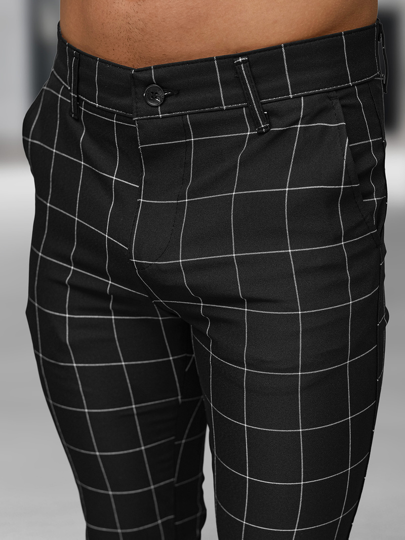 Férfi chino nadrág Fekete OZONEE DJ/5505Z