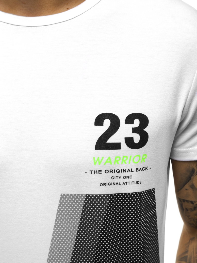 Férfi póló Fehér OZONEE JS/SS10932Z