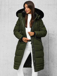 Női téli kabát khaki OZONEE O/W377