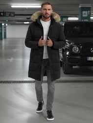 Férfi téli parka kabát fekete OZONEE JS/25M9803/392Z