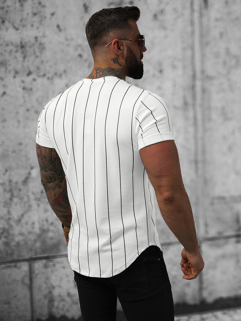 Férfi Póló Fehér OZONEE O/P1116