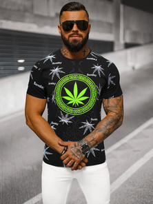 Férfi Póló Fekete OZONEE O/T139/3