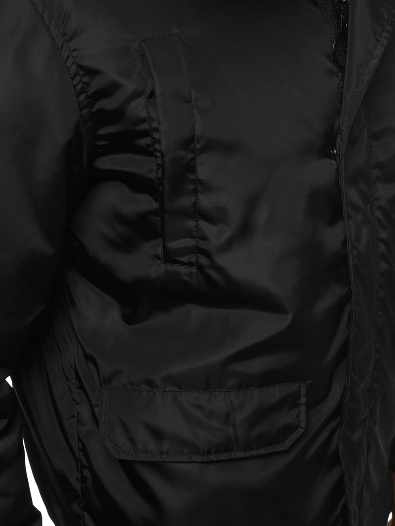 Férfi téli kabát fekete OZONEE JS/2019005