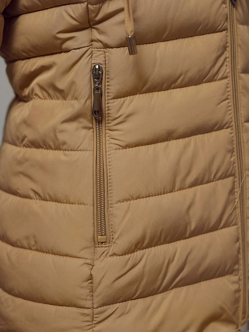 Női kabát sötét-bézs OZONEE JS/16M9103/84