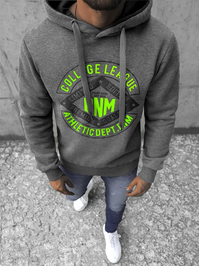 Férfi kapucnis pulóver Grafit OZONEE JS/Y10065